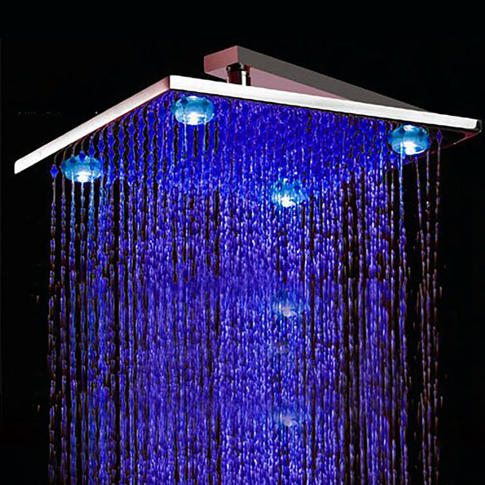 Fontana 8", 10", Or 12" Wall Mount LED Shower Head