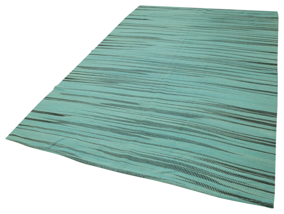 Rug N Carpet - Hand-knotted Turkish 6' 0'' x 9' 0'' Modern Design Wool Kilim Rug