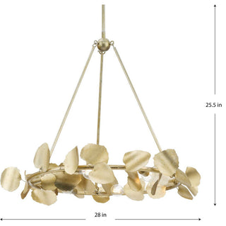 Laurel Collection 6-Light Transitional Chandelier, Gilded Silver