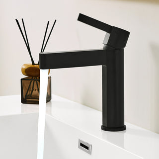 Stila Single Hole Single-Handle Bathroom Faucet, Matte Black