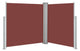 vidaXL Retractable Side Awning 66.9"x236.2" Brown