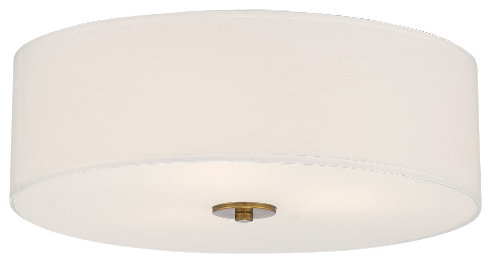 Access Mid Town 3-Light LED Flush Mount Antique Brushed Brass
