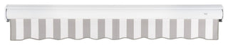 Awntech 18'x10' Full Cassette Left Motor Acrylic Retractable Awning, Gray/White