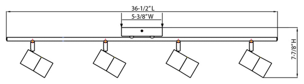 Gramercy LED Fixed Rail, Satin Nickel