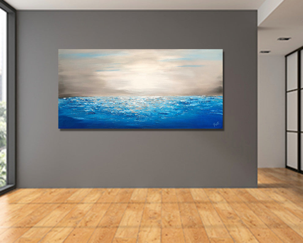 48" x 24" Coastal_4  Original Large Modern Painting