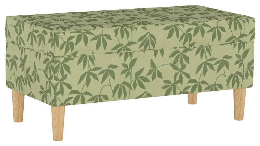 Storage Bench, Lyanna Floral Sage Tonal