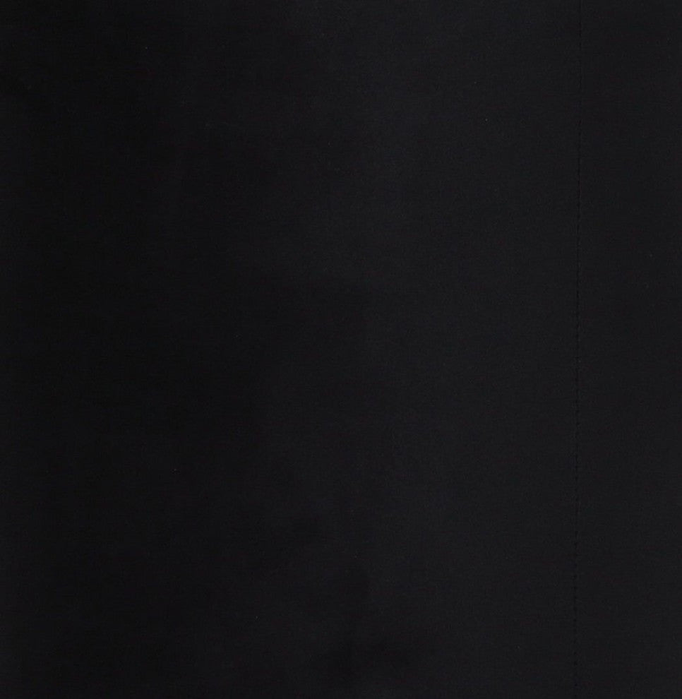Opal Black Velvet Ottoman -Silver Base - Black