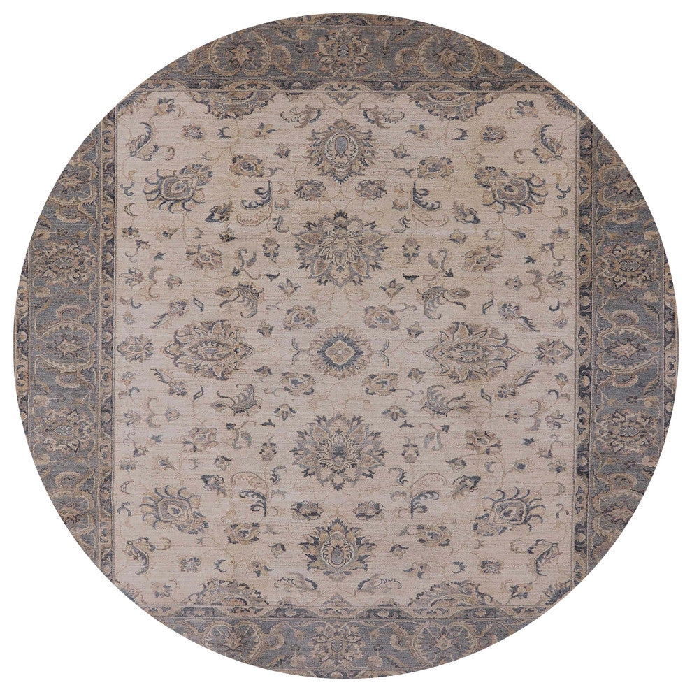 Ahgly Company Indoor Round Mid-Century Modern Area Rugs, 5' Round