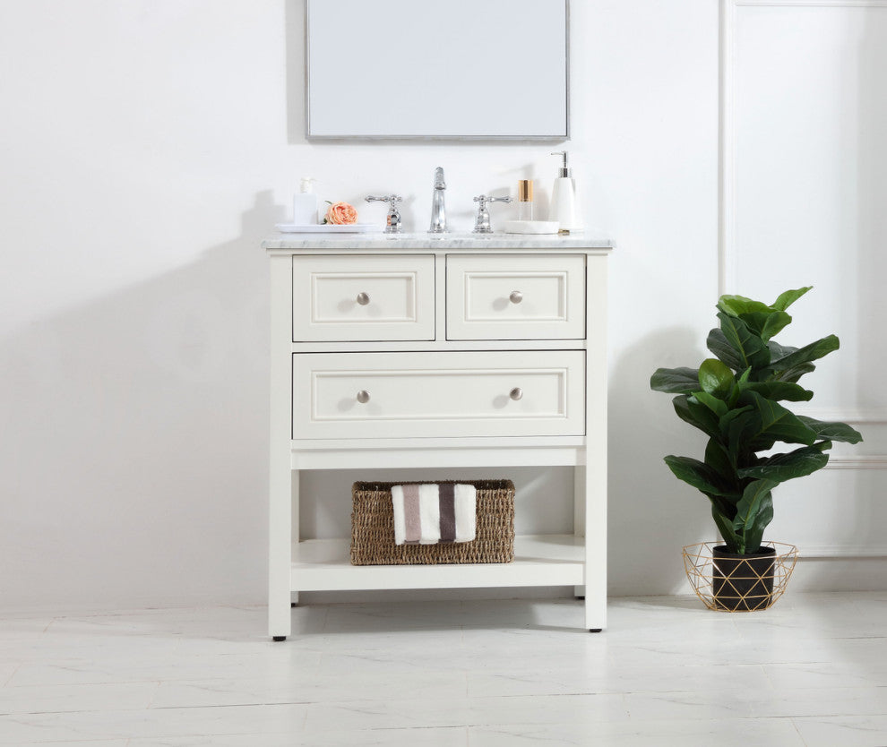 Matilda 30" Single Bathroom Vanity Set, White