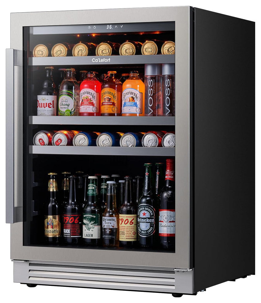 Ca''Lefort 180 Can 24" Beverage Refrigerator Built-In Soda Drink Cooler Low Noise