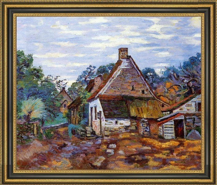 Armand Guillaumin a Village Framed Premium Canvas Print, 20"x25"