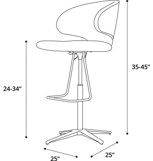 Harper Barstool, Dark Shadow Fabric