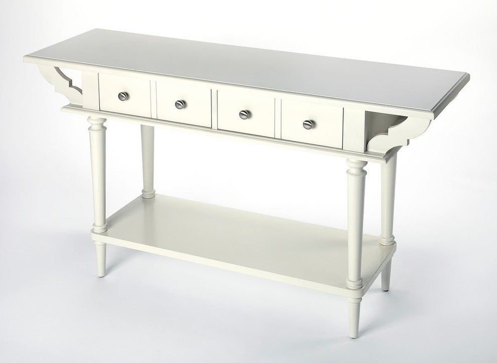 Talia White Console Table