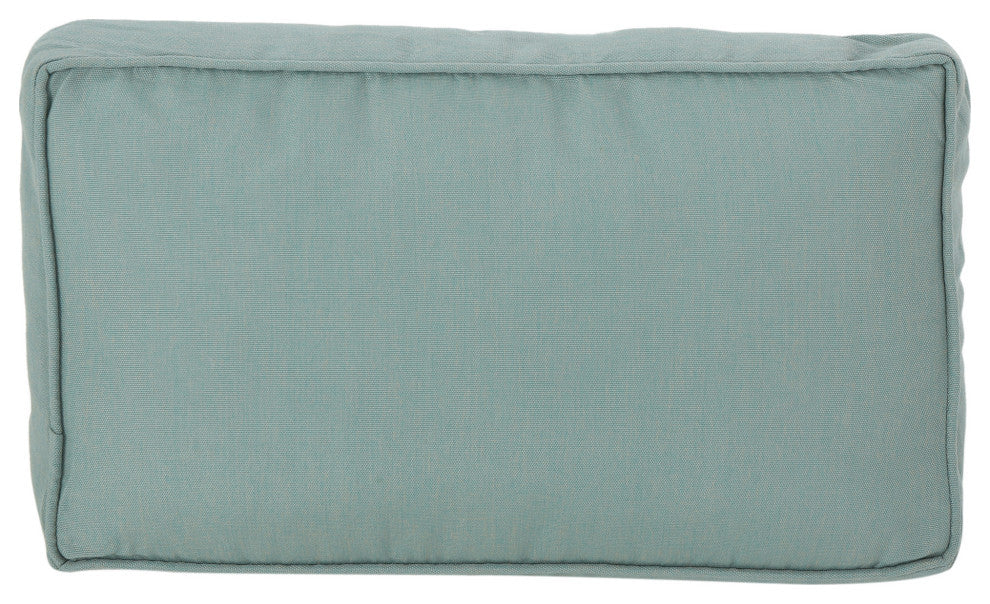 Darcy Outdoor Rectanglular 12"x20" Lumbar Pillows, Set of 2, Teal