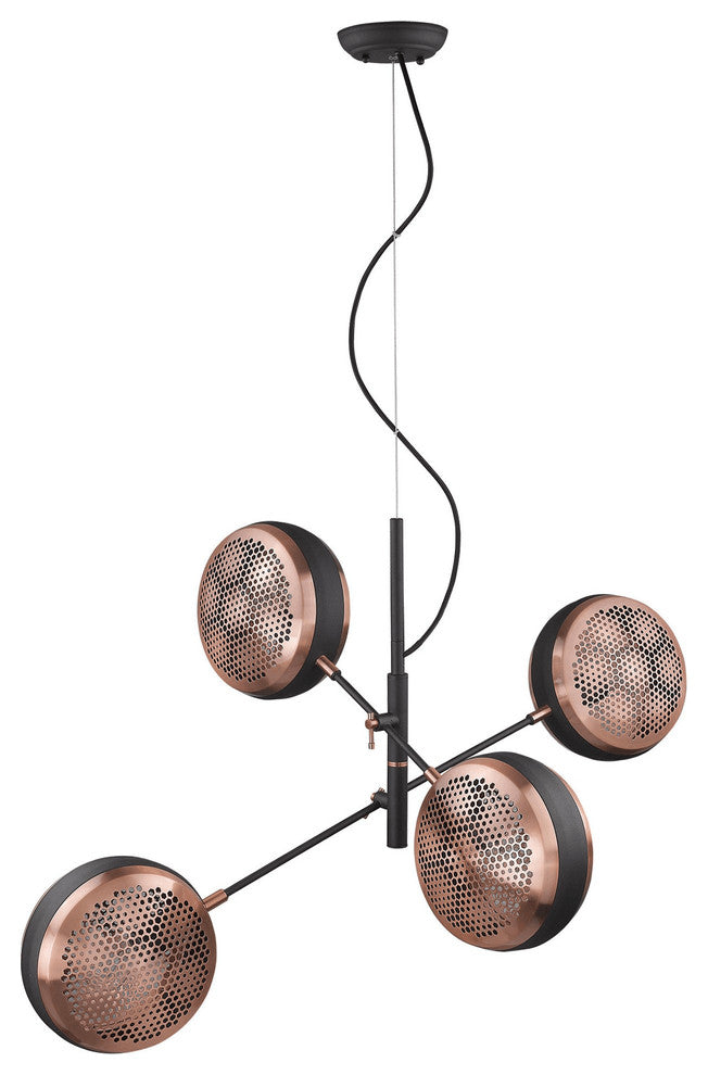 Tholos 4-Light Matte Black Pendant