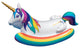 Inflatable White and Yellow Unicorn Rocker Swimming Pool Float 14"
