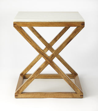 Braylon Marble & Wood End Table, 5329312