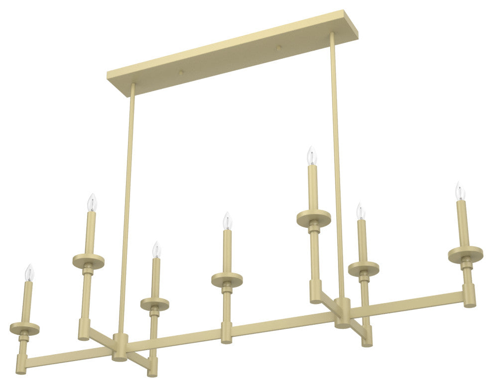 Hunter Briargrove Modern Brass 7-Light Chandelier Ceiling Light Fixture