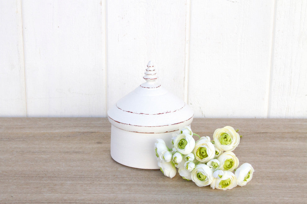 Siwan Turned Wood White Box