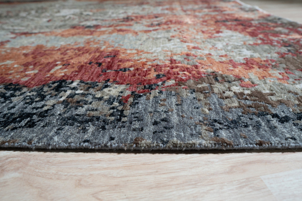 GRAY Contemporary Abstract Galaxy Area Rug
