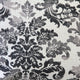 Calliope Gray Damask Pattern Throw Pillow 12x20, with Polyfill Insert