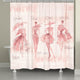 Laural Home Fashion Sketchbook Pink Shower Curtain