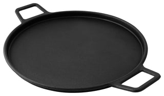 Kenmore 14 Inch Cast Iron Pizza Pan in Black