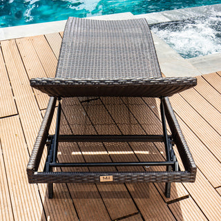 Twin Faro Chaise Lounge - Dark Brown