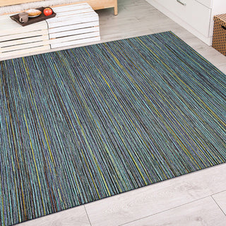 Couristan Cape Hinsdale Indoor/Outdoor Area Rug, Teal/Cobalt, 3'11"x5'6"