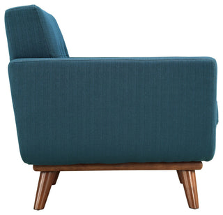 Modern Contemporary Armchair and Sofa, 2-Piece Set, Azure