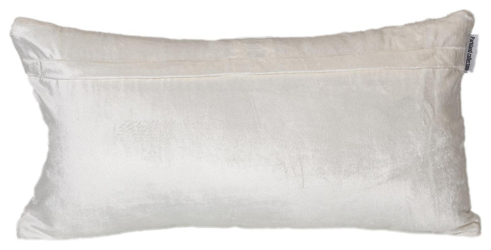 Parkland Collection Koko White Throw Pillow, Rectangle