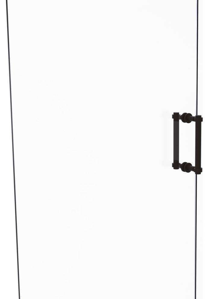Contemporary 8" Grooved Accent Back to Back Shower Door Pull, Oil Rubbed Bronze