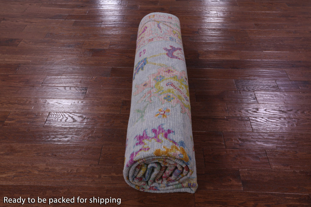 Handmade Turkish Oushak Wool Rug 9' 4" X 12' 0" - Q14816