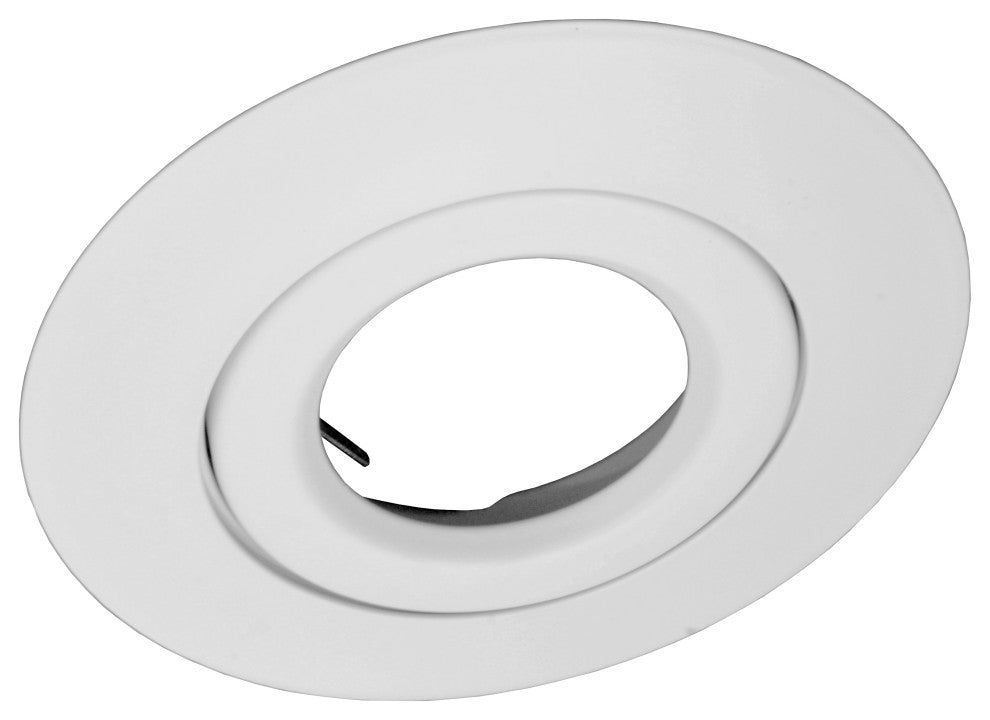 6 in. Recessed Gimbal Ring Trim, Fits 6 inch Housings, White