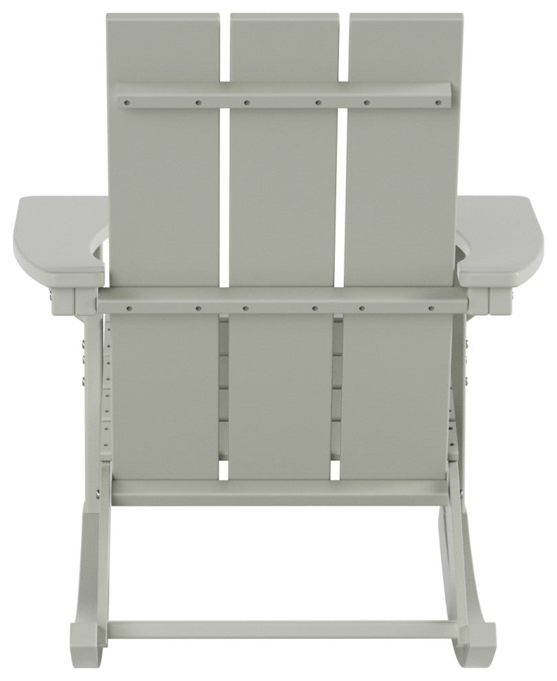 WestinTrends 4PC Modern Adirondack Outdoor Rocking Chair Set, Porch Rockers, Sand