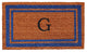 Blue Border 24"x36" Monogram Doormat, Letter G