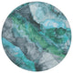Machine Washable Indoor/Outdoor Chantille ACN1864 Teal 8' x 8' Round Rug