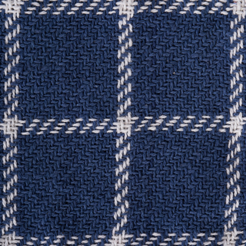 French Blue Checked Plaid Throw