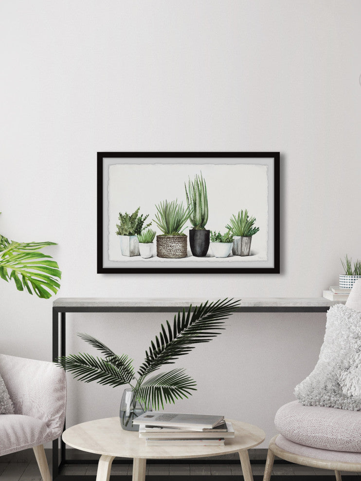 "Soothing Greens" Framed Painting Print