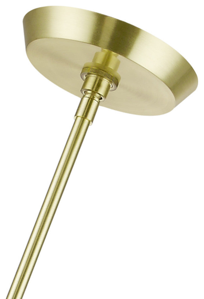 Soho 10 Light Satin Brass Linear Chandelier