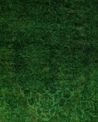Overdyed, One-of-a-Kind Hand-Knotted Area Rug Green, 4'7"x6'10"