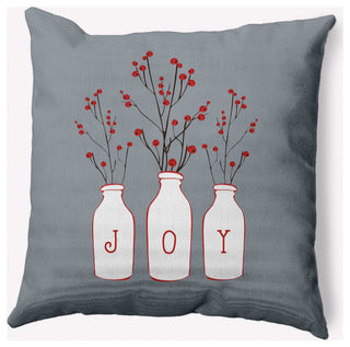 Joy Decorative Throw Pillow, Gray, 26"x26"