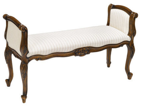 Sterling Industries White Maybach Padded Bench
