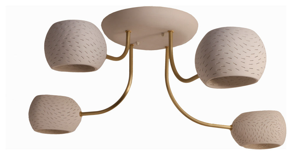 Four Leaf Clover : Semi Flush Mount Ceiling Light | Modern Lighting |, Led Bulb