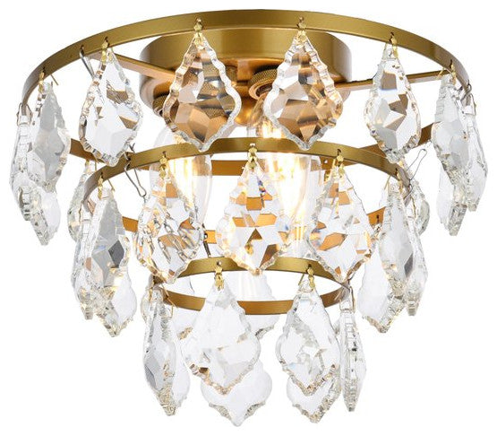 Evan 10" Flush Mount, Brass