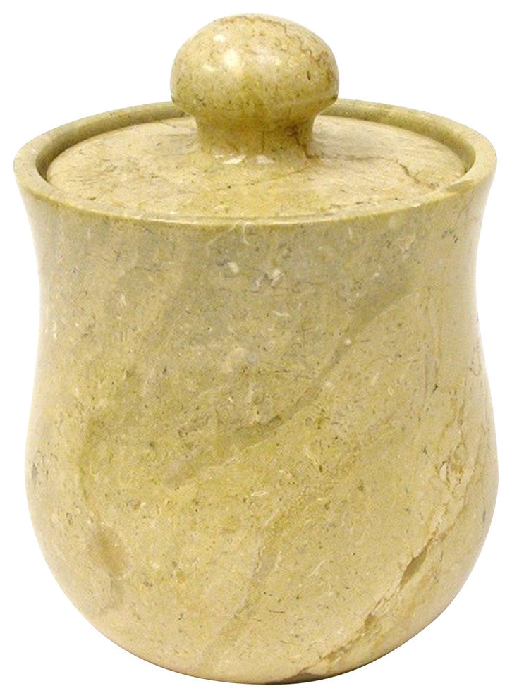 Sahara Beige Marble 7" Tall Modern Kitchen Canister