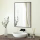 Easly Rectangular Aluminum Alloy Framed Mirror, Black, 26x38