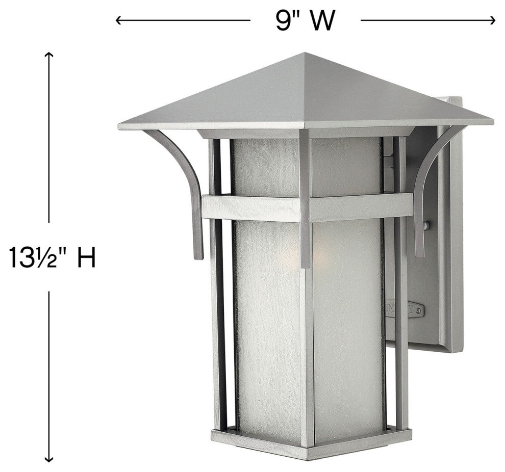 Hinkley Harbor Medium Wall Mount Lantern, Titanium