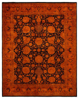 Overdyed, One-of-a-Kind Hand-Knotted Area Rug Orange, 9'2"x11'6"
