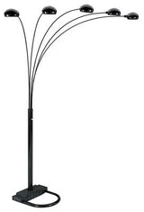 Unique Modern 5 Armed Arch Floor Lamp With Adjustable Domes